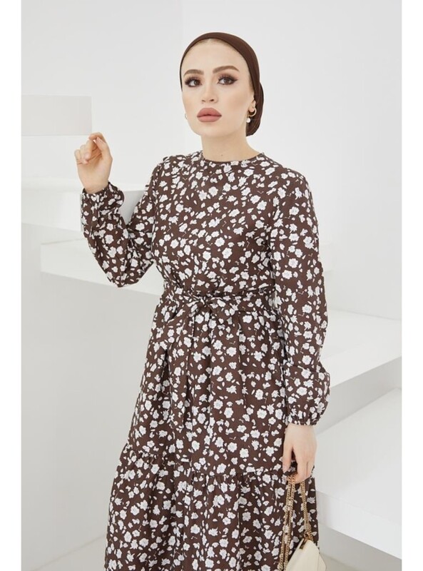 BENG - 3816-52M-8 فستان ورد ناعم - جوزي (1)