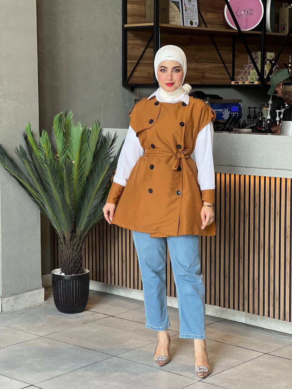 4402-40J-3 قميص مع يلك - جوزي - Thumbnail