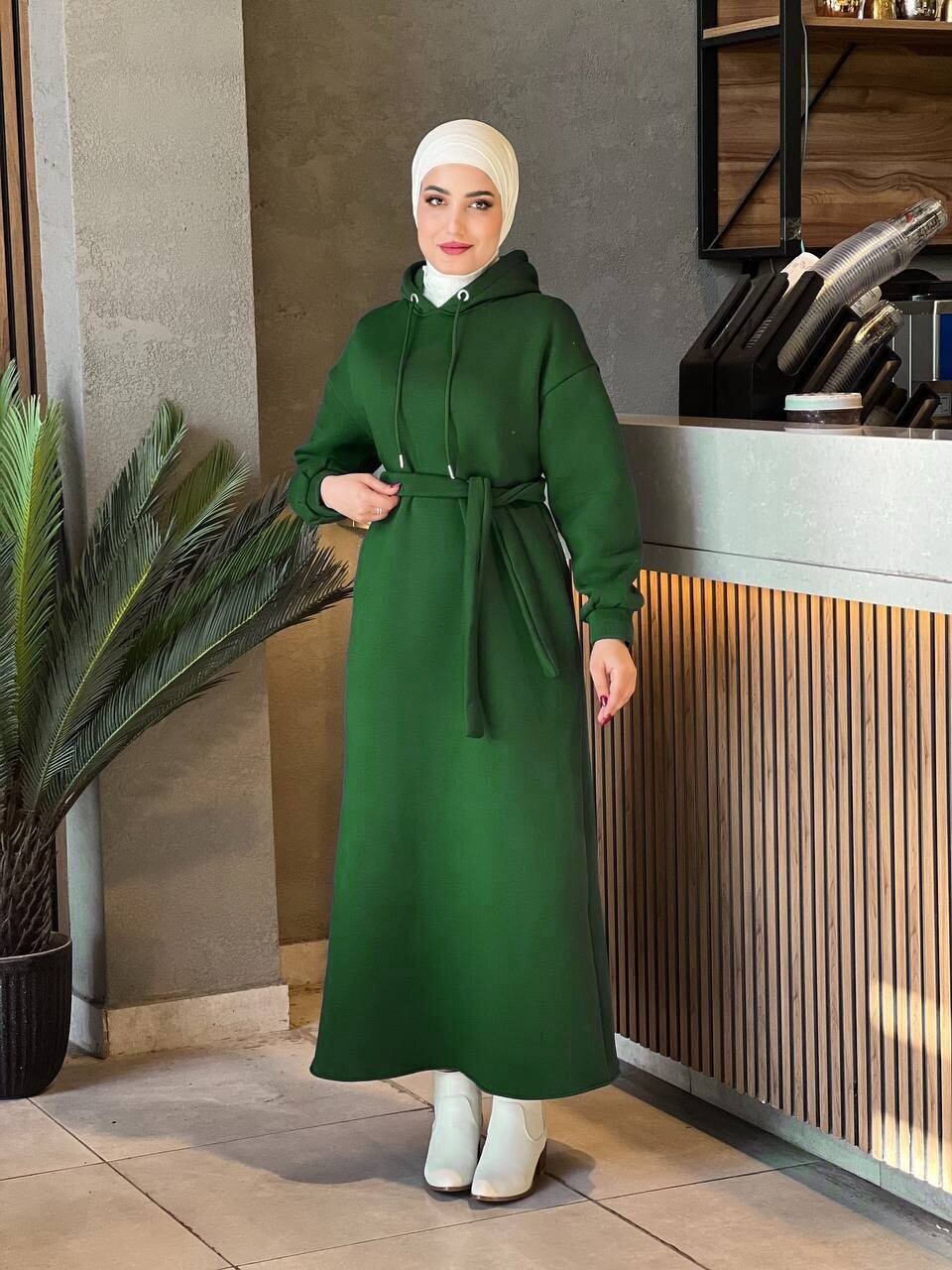 FOR YOU MODA - 44108-80Q-10 فستان لون - اخضر  FOR YOU MODA - 44108-80Q-10 فستان لون - اخضر