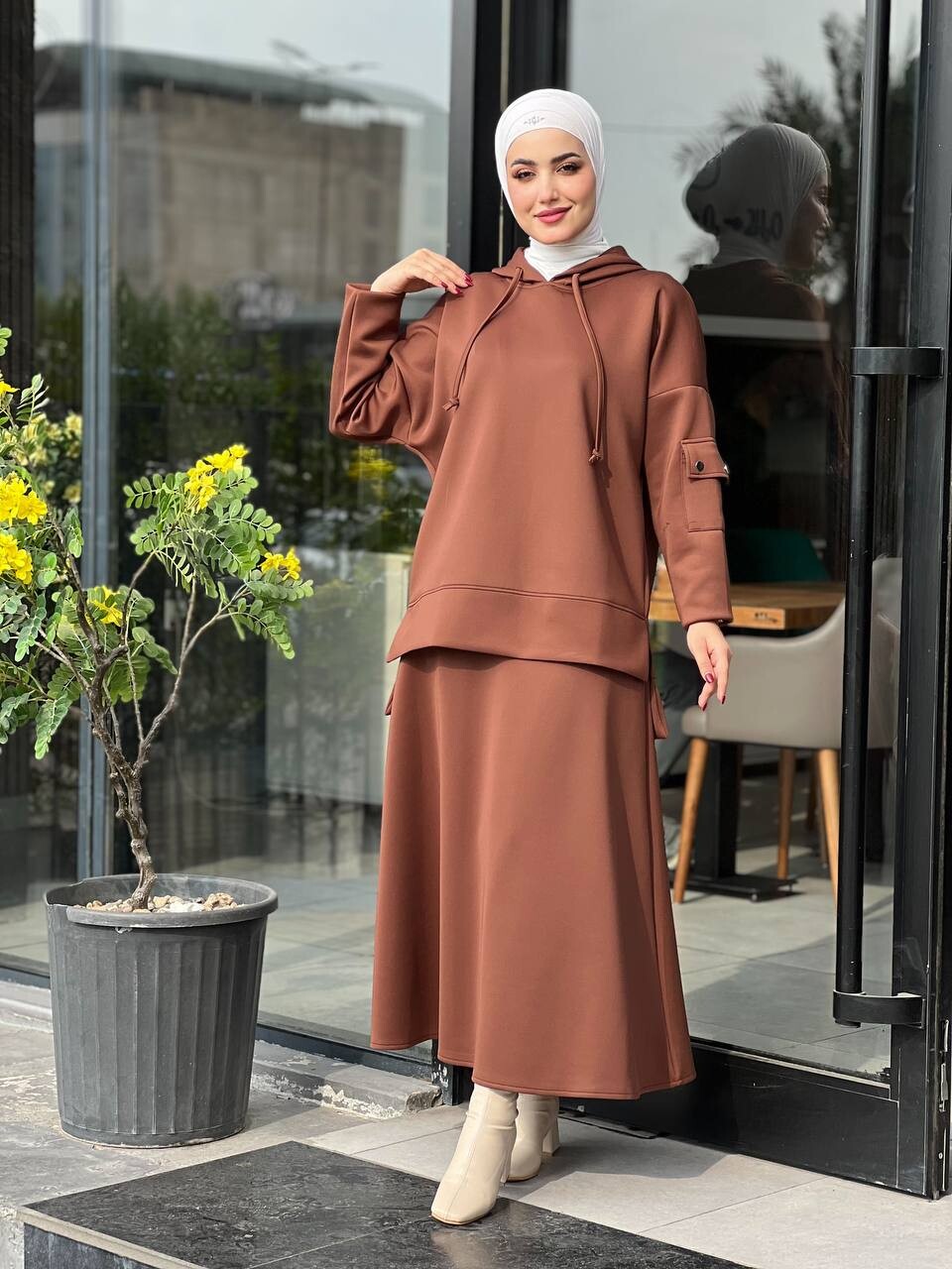 44112-1P-3- طقم قطعتين لون جوزي - Thumbnail