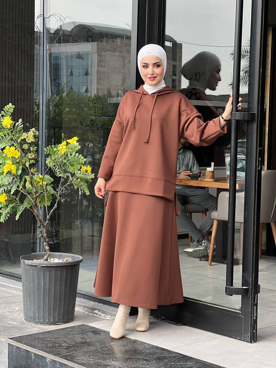 44112-1P-3- طقم قطعتين لون جوزي - Thumbnail