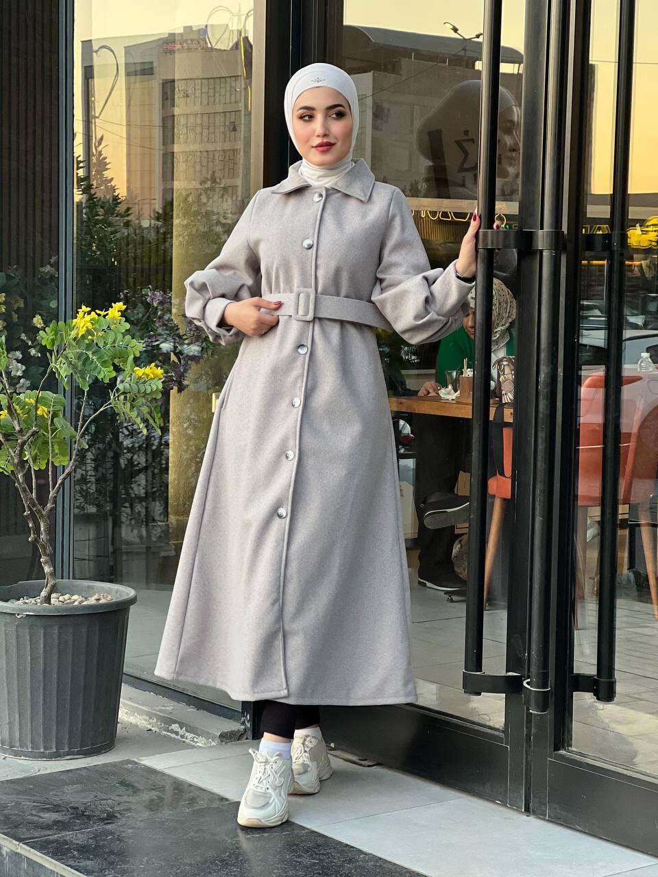 FOR YOU MODA - 44118-49Q-2-كوت جوخ لون رصاصي 