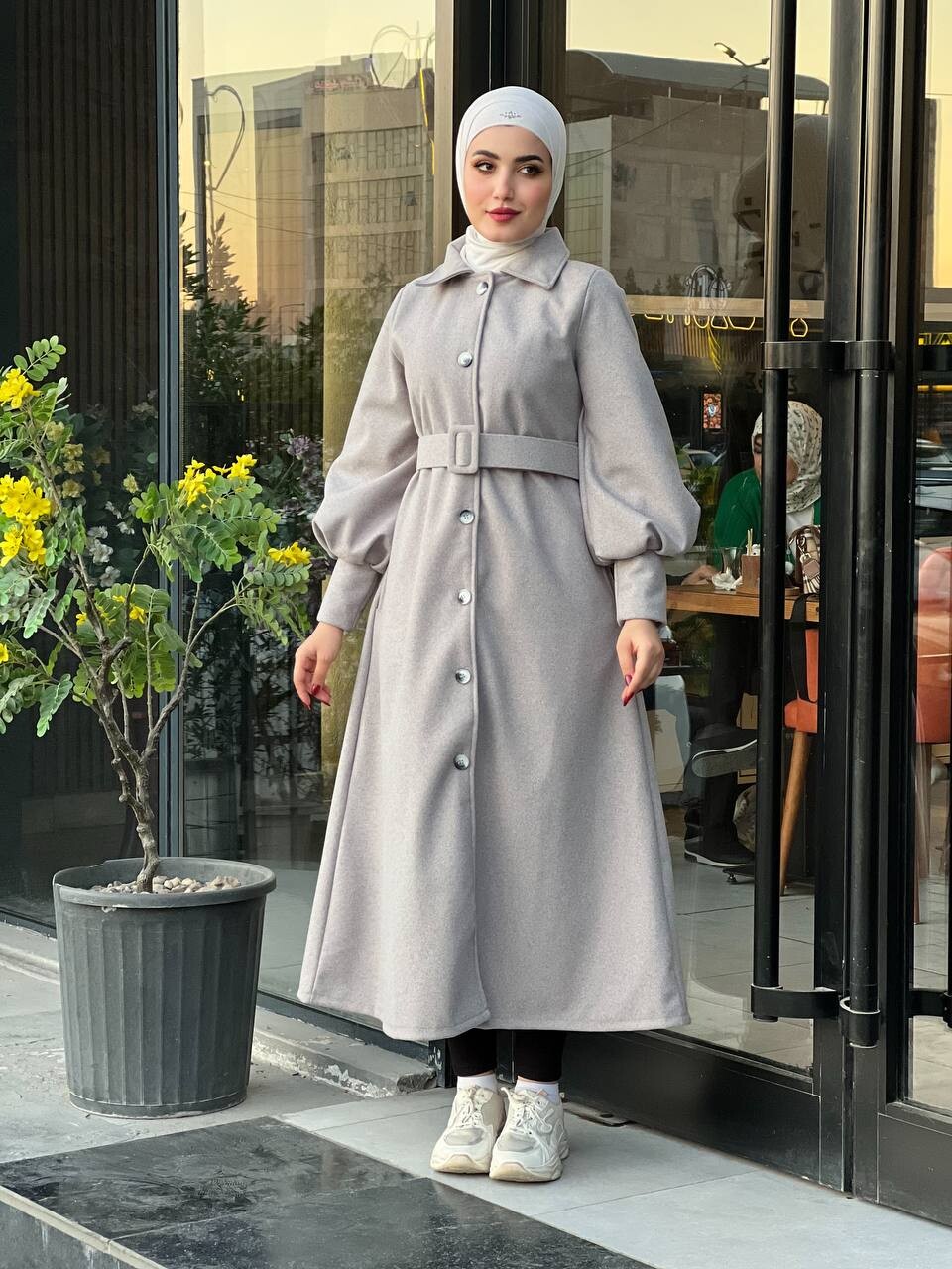 FOR YOU MODA - 44118-49Q-2-كوت جوخ لون رصاصي (1)