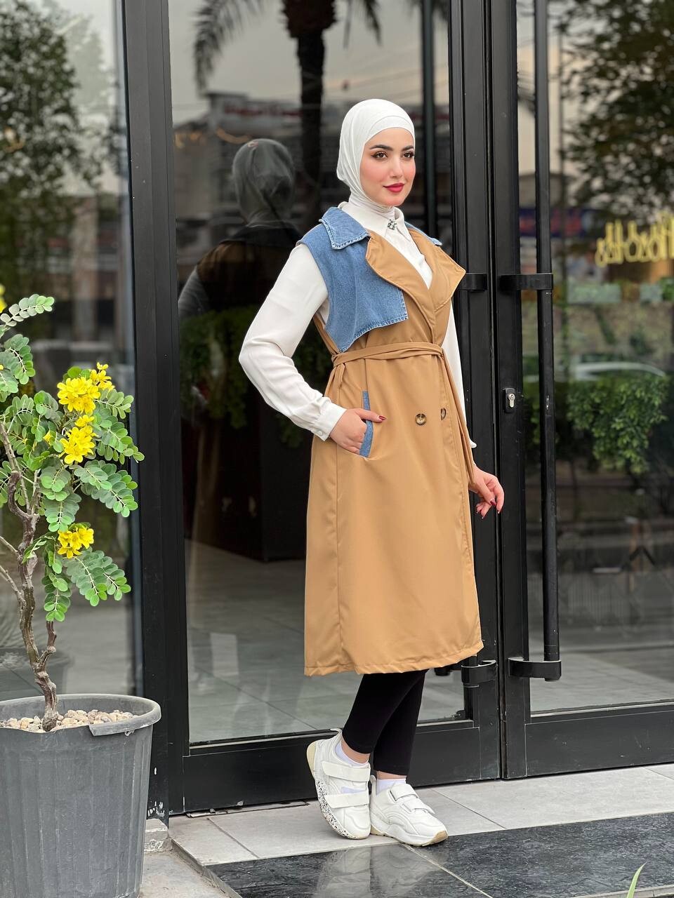 FOR YOU MODA - 44119-93X-2-ترانش كوت يلك جوزي فاتح 