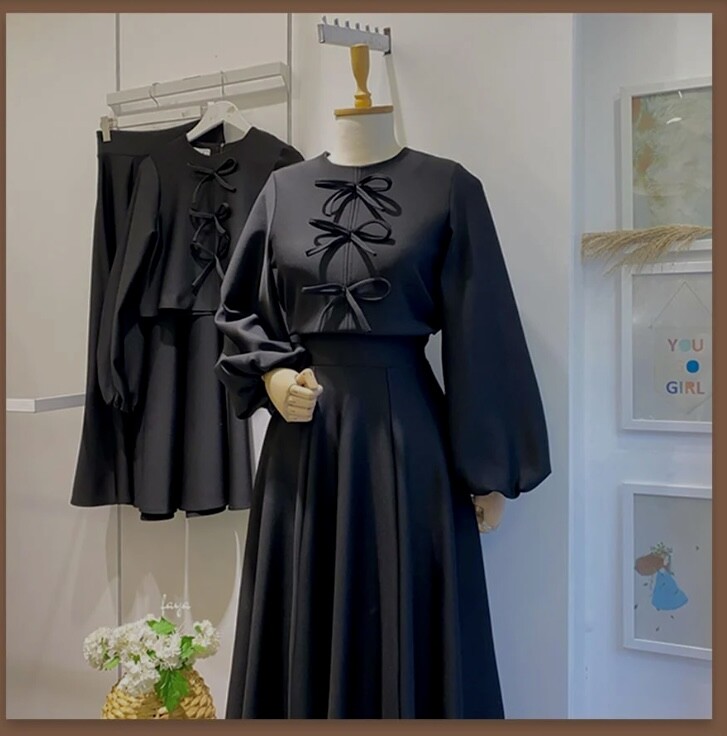 FOR YOU MODA - 44125-41W-1-طقم قطعتين -اسود FOR YOU MODA - 44125-41W-1-طقم قطعتين -اسود