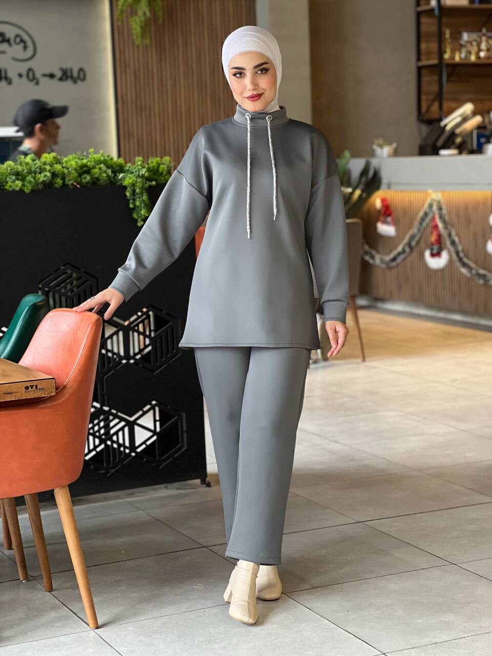 44130-41P-3 طقم قطعتين- رصاصي - Thumbnail