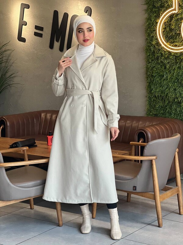 FOR YOU MODA - 44136-65T-1 كوت جوخ - اف وايت (1)