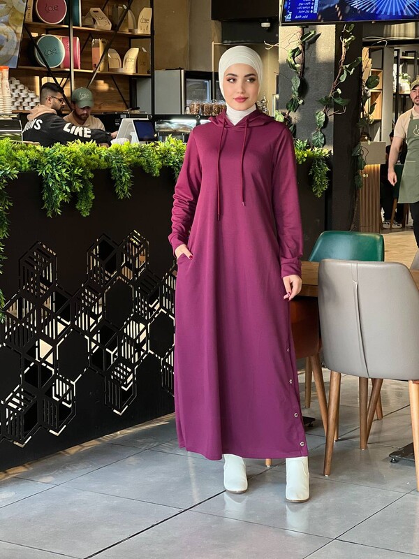 FOR YOU MODA - 4418-17PX-3 فستان - بنفسجي (1)