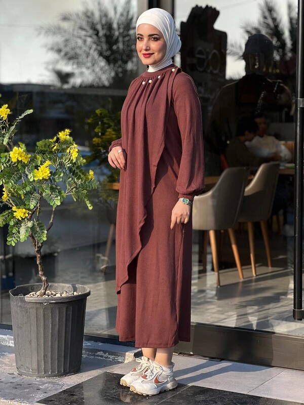 FOR YOU MODA - 4424-6M-3 فستان ساده - جوزي (1)