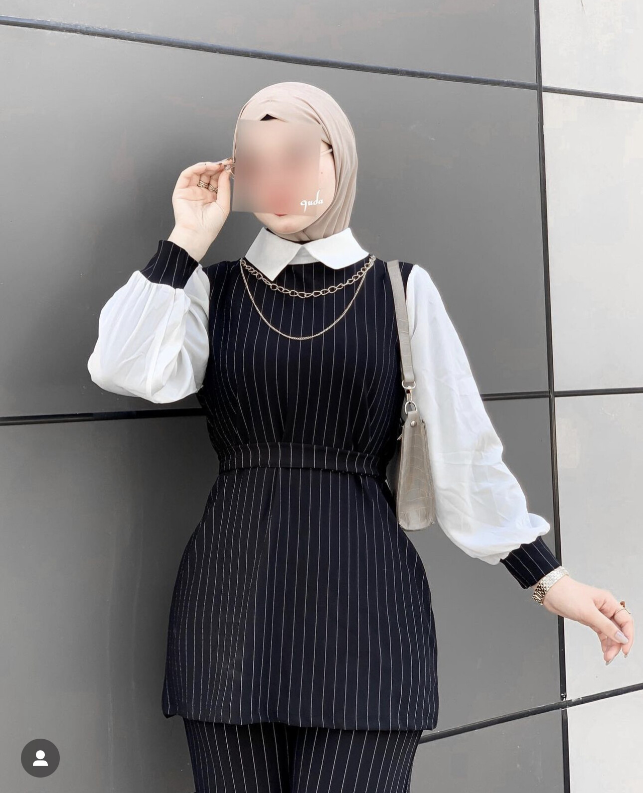 4430-39M-1 طقم قطعتين - اسود - Thumbnail