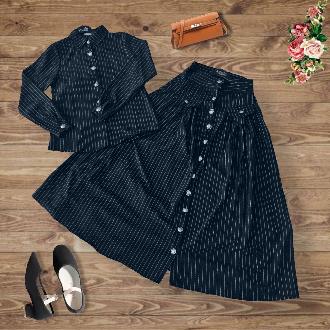 FOR YOU MODA - 4432-9M-3 طقم قطعتين - نيلي