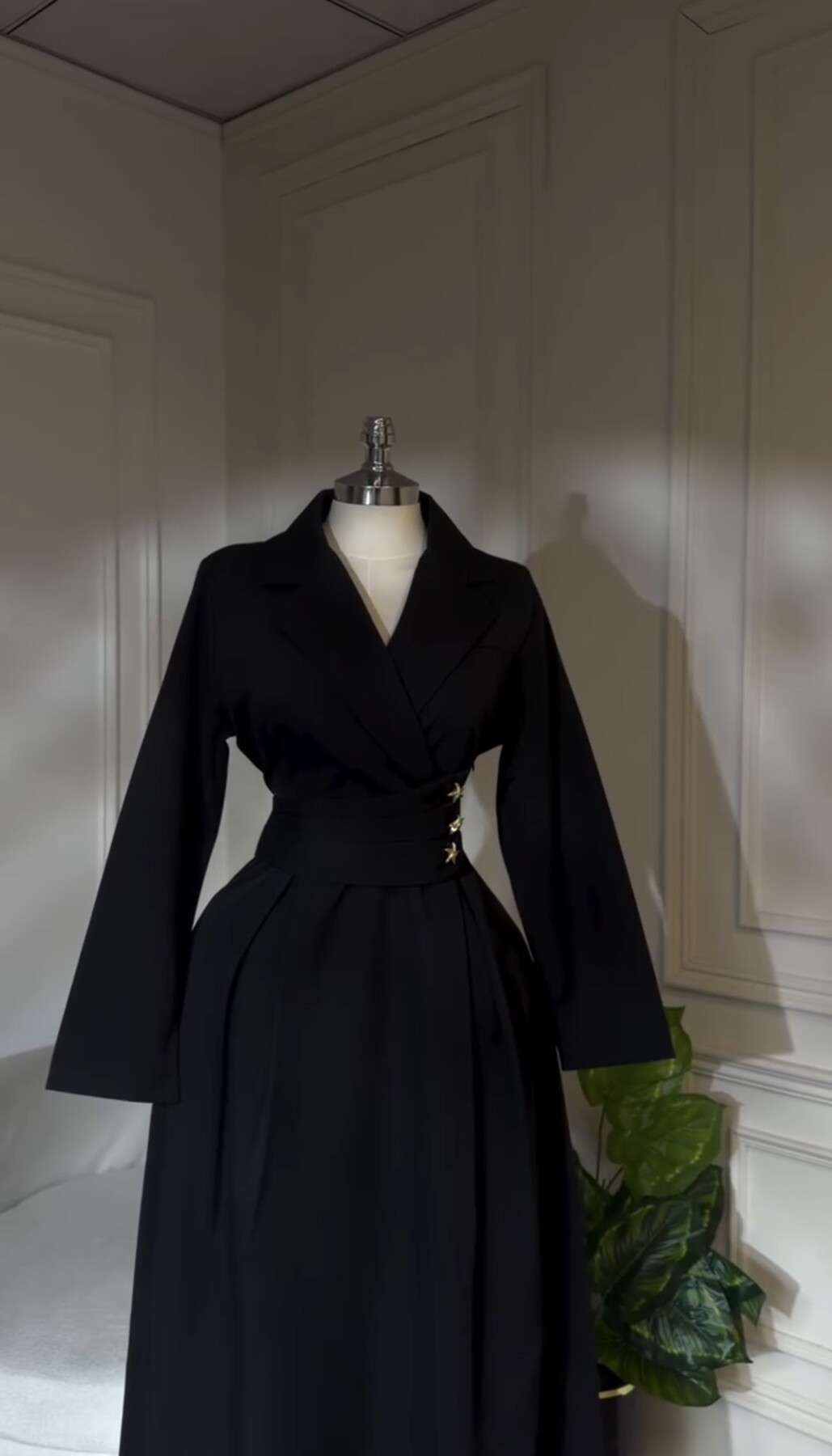 FOR YOU MODA - 44320-90B-1 فستان- اسود