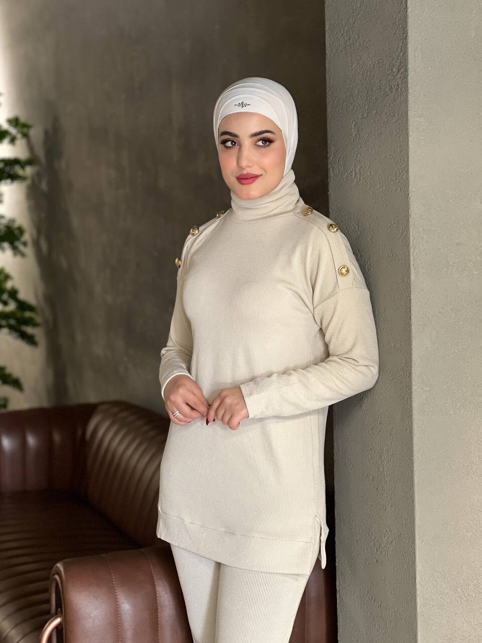 4442-9PX-4 طقم قطعتين - اوف وايت - Thumbnail