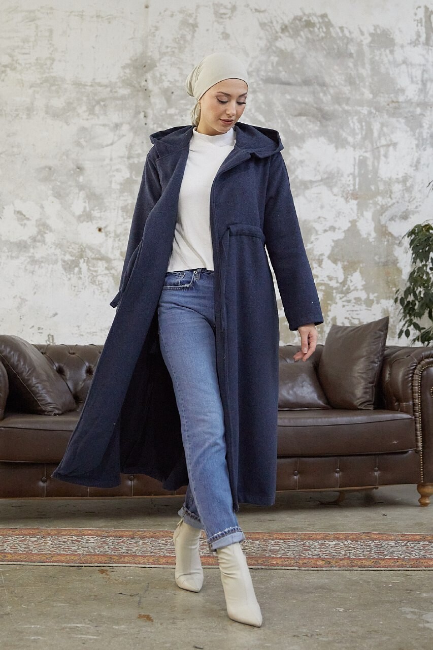 4445-89V-3 كوت جوخ - نيلي - Thumbnail