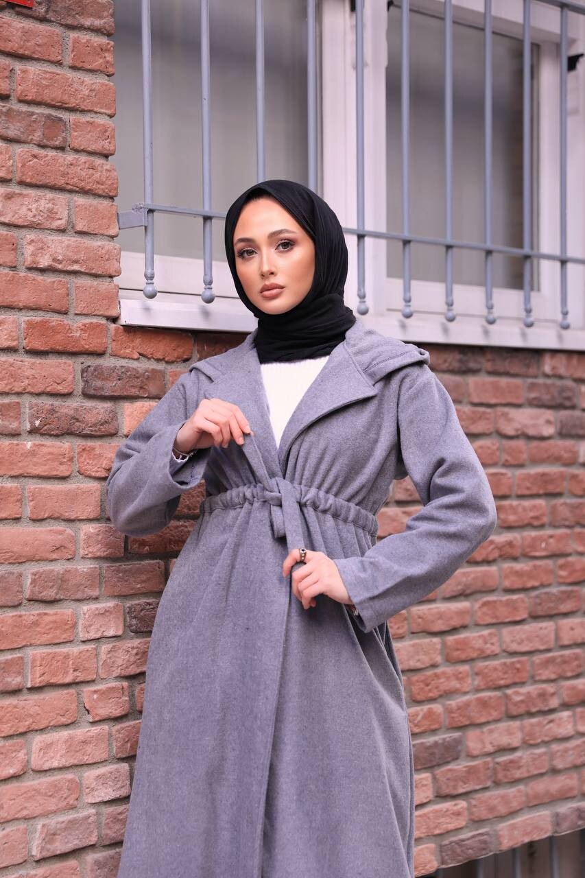 4445-89V-5 كوت جوخ - رصاصي - Thumbnail