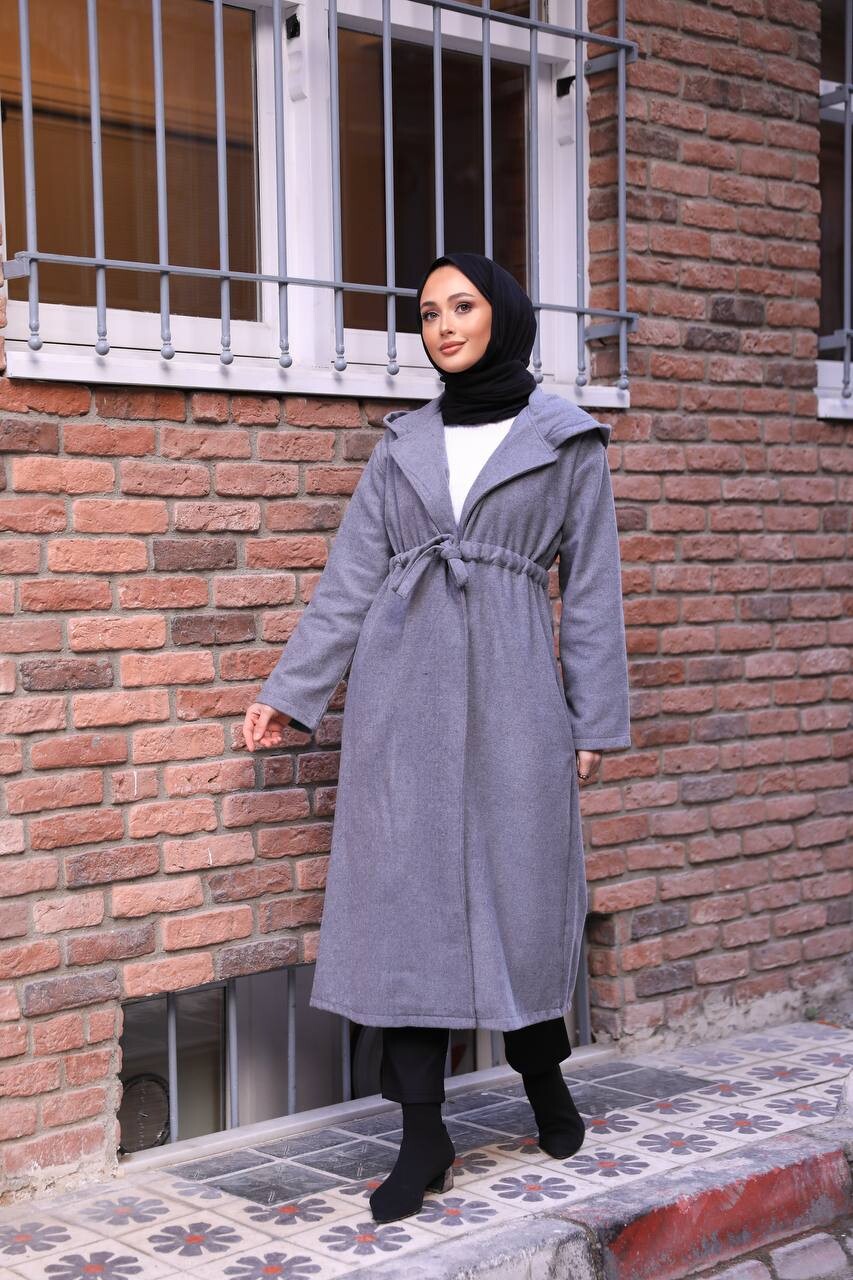 4445-89V-5 كوت جوخ - رصاصي - Thumbnail
