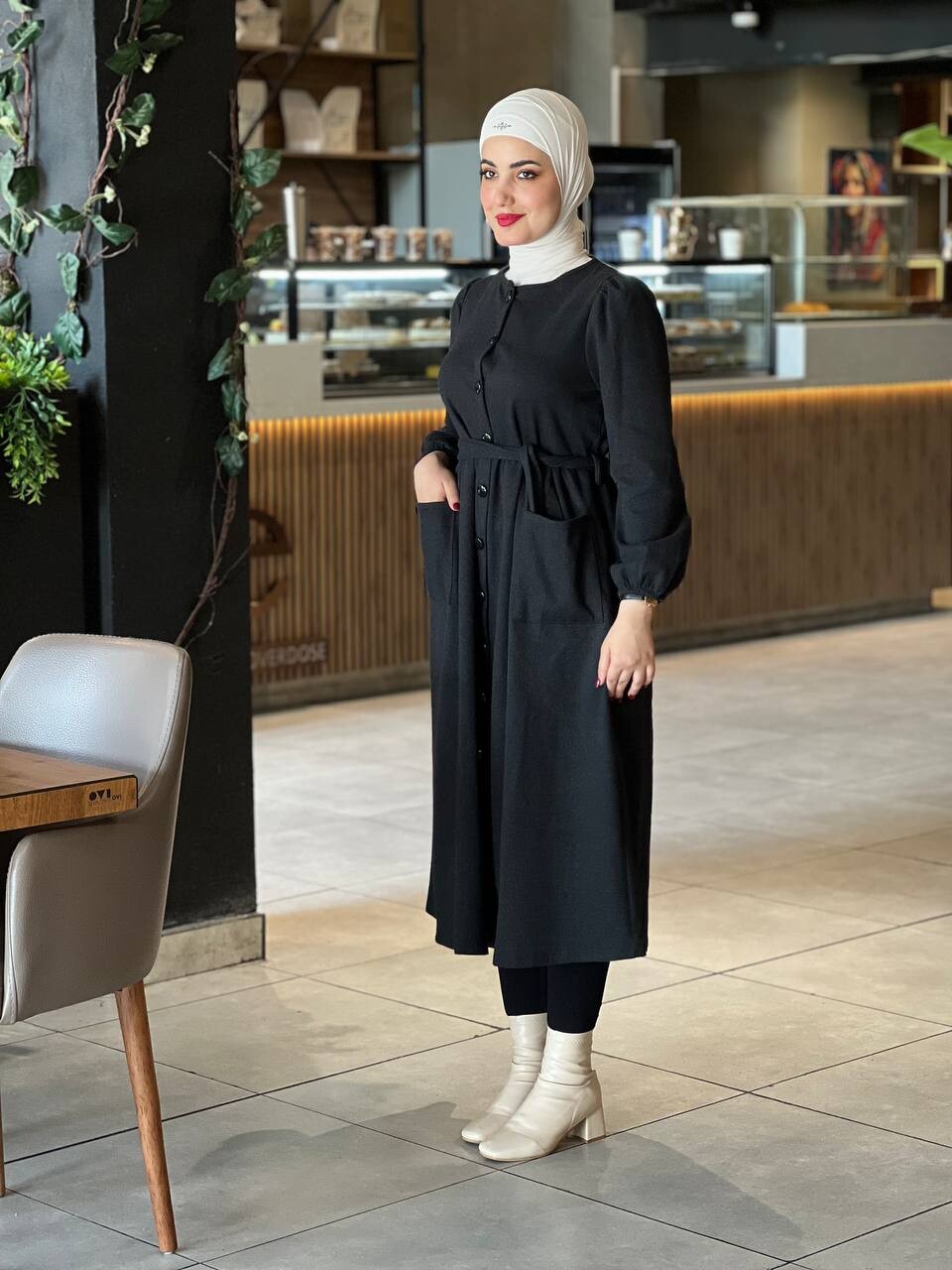 FOR YOU MODA - 4455-17P-1 جبه شتوي - اسود