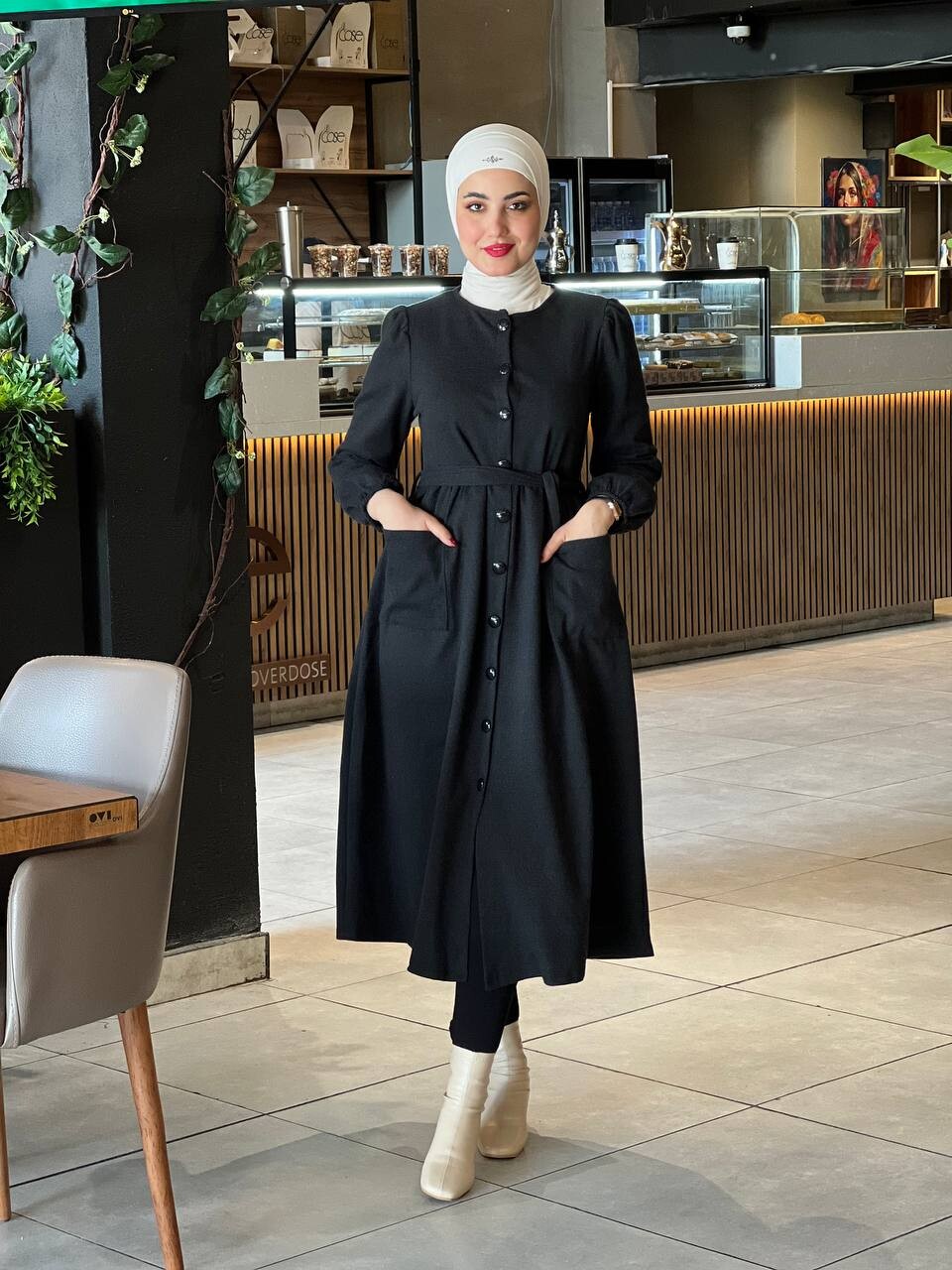 FOR YOU MODA - 4455-17P-1 جبه شتوي - اسود (1)