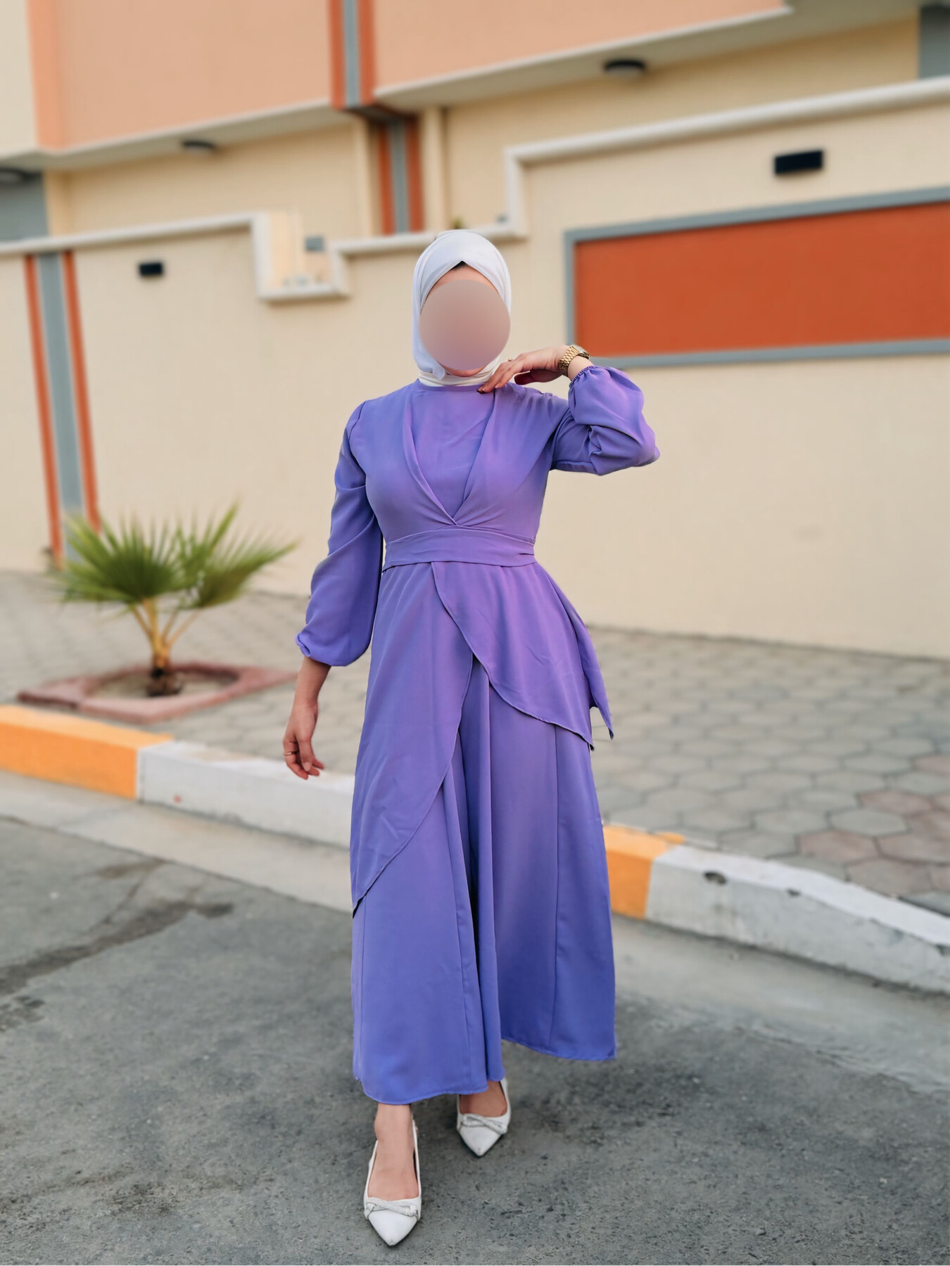 4473-17I-3 طقم قطعتين - بنفسجي - Thumbnail