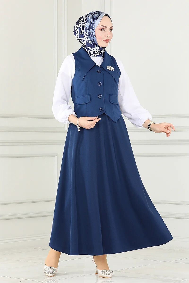 4479-37B-3 طقم قطعتين - ازرق - Thumbnail