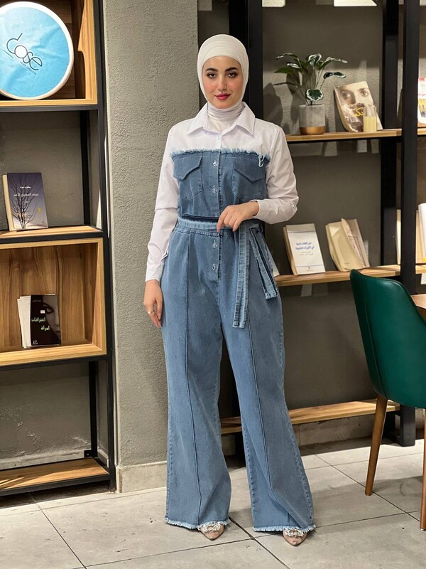 FOR YOU MODA - 4489-29Y -1 جمبسوت جينز 