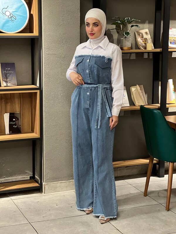 FOR YOU MODA - 4489-29Y -1 جمبسوت جينز (1)