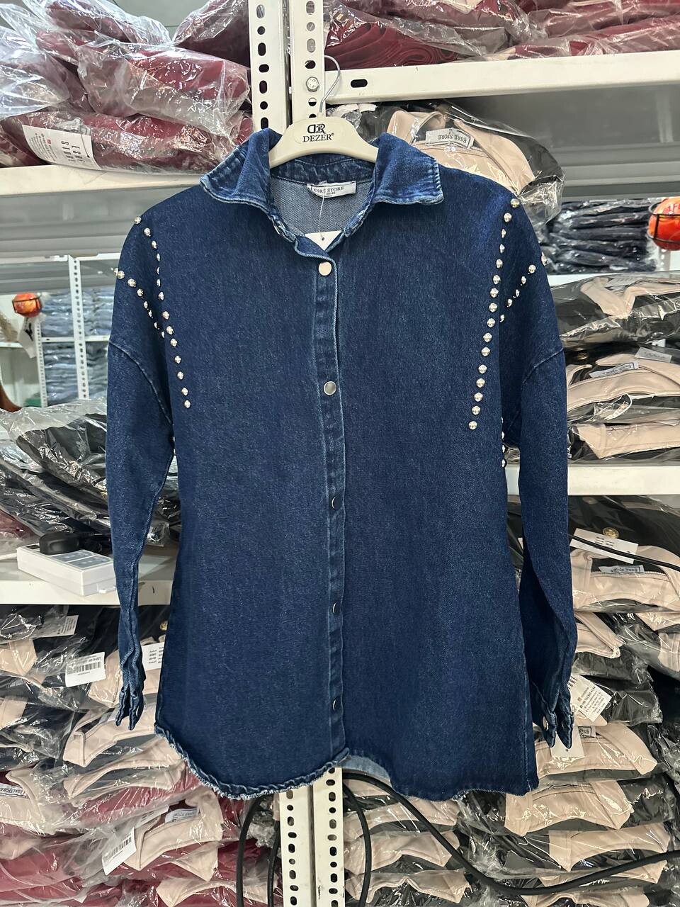 FOR YOU MODA - 4491-83F- قميص جينز FOR YOU MODA - 4491-83F- قميص جينز