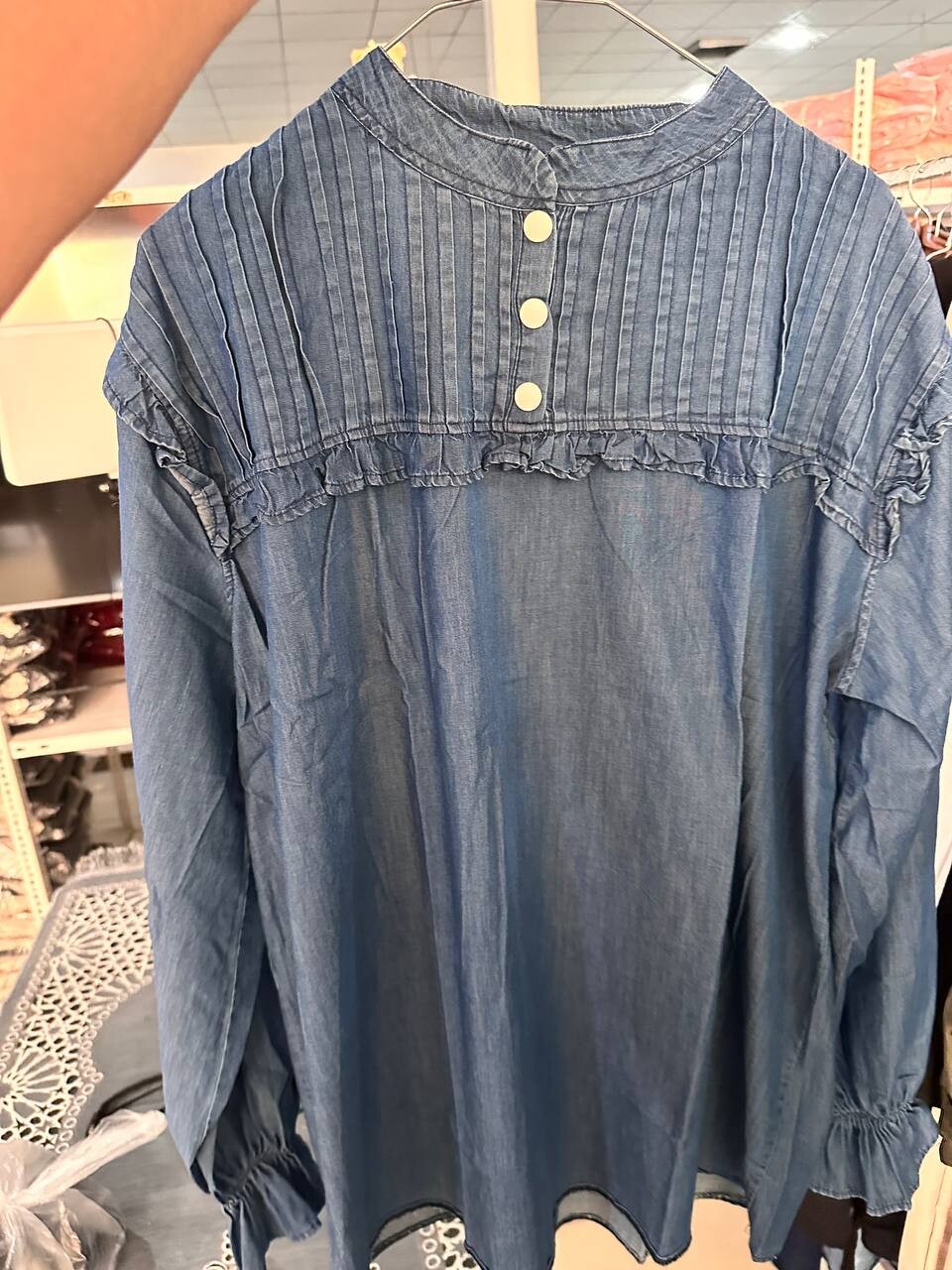 FOR YOU MODA - 4497-83F-2 قميص جينز طوخ