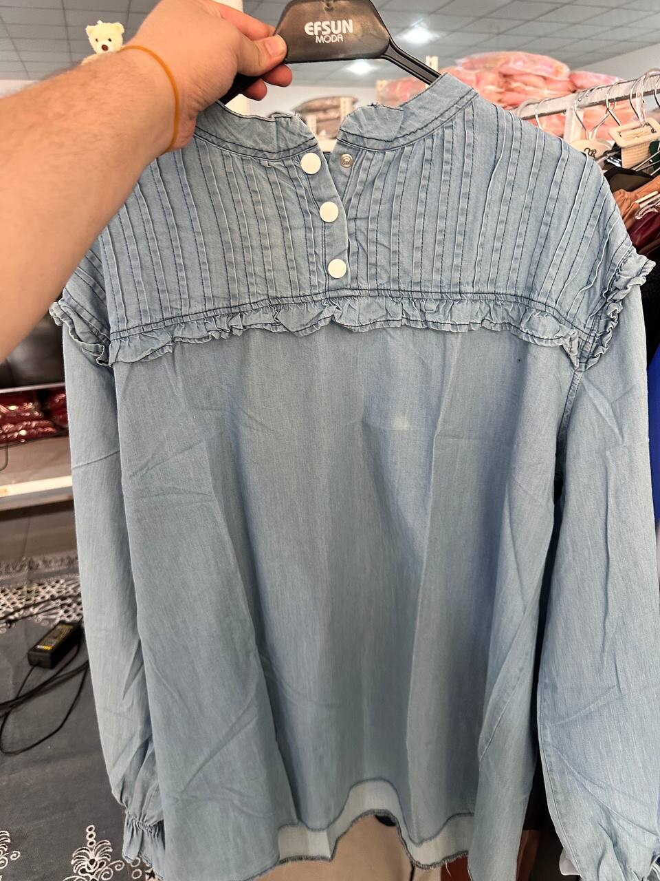 FOR YOU MODA - 4497-1-83f قميص جينز فاتح