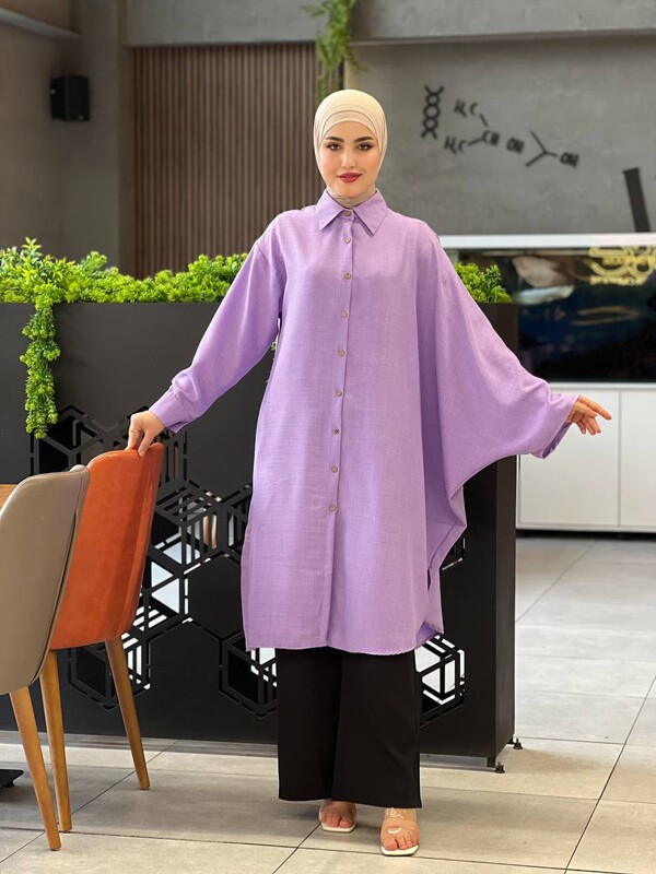 FOR YOU MODA - 4503-1O-6 قميص - بنفسجي 