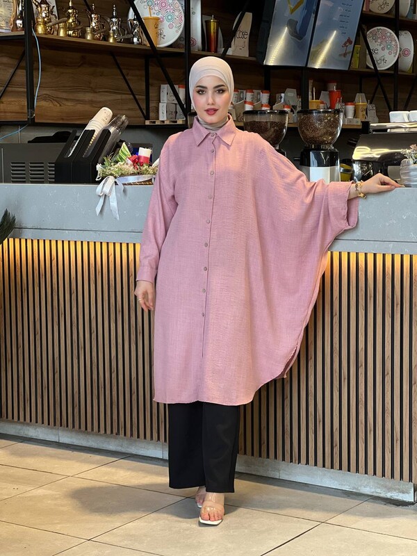 FOR YOU MODA - 4503-1O-3 قميص - وردي وصخ (1)