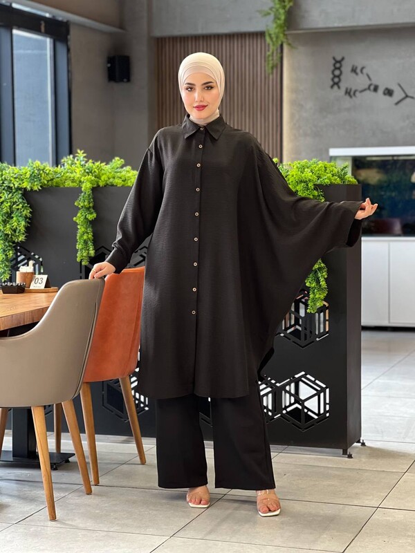 FOR YOU MODA - 4503-1O-1 قميص -اسود 