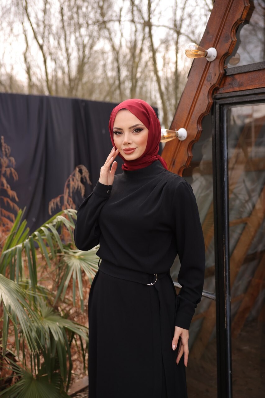 4509-1A- 1 فستان - اسود - Thumbnail