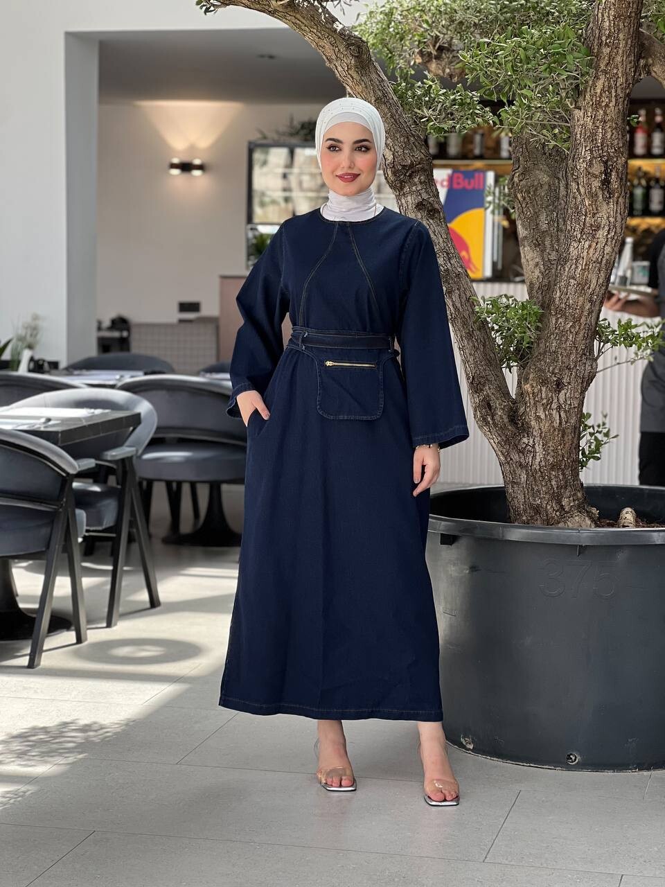 4525-49O- 1فستان جينز - Thumbnail