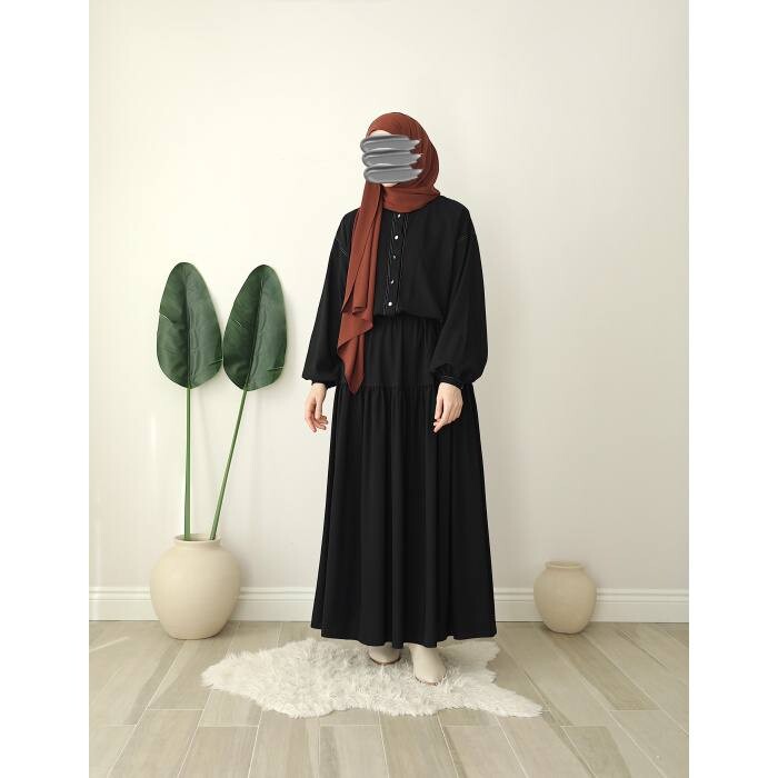4529-77F-1 سوت قطعتين - اسود - Thumbnail