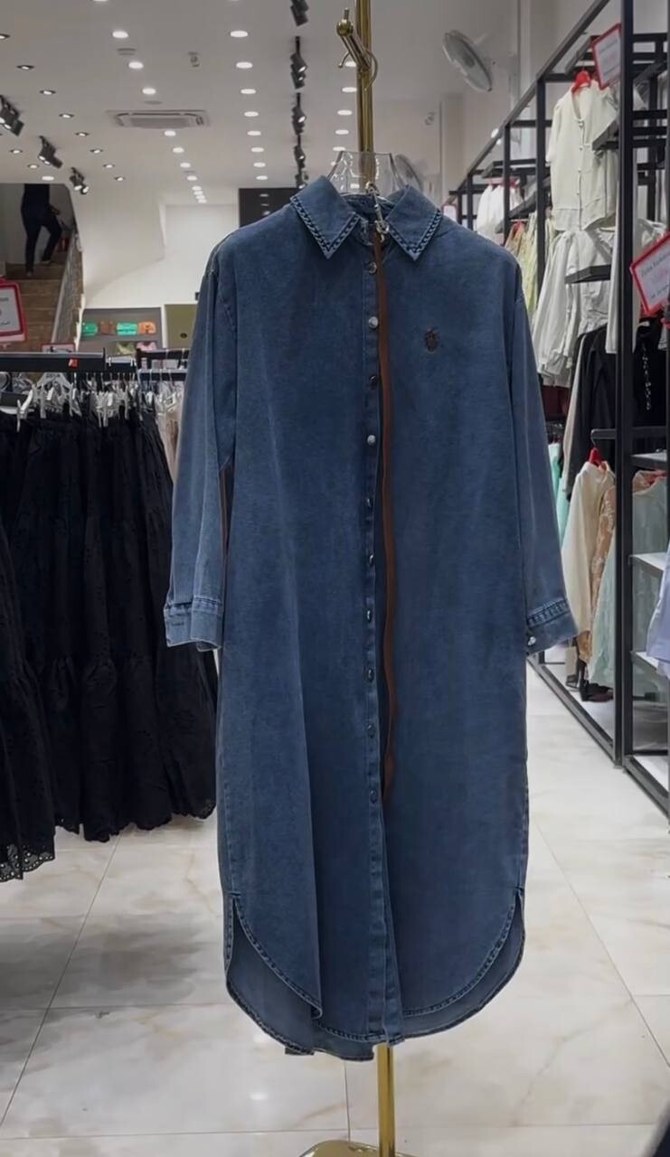 FOR YOU MODA - 4548-16A-1 كاب جينز مع حزام جلد