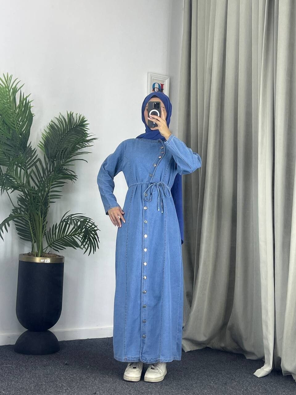 4554-36J- فستان جينز1 - Thumbnail