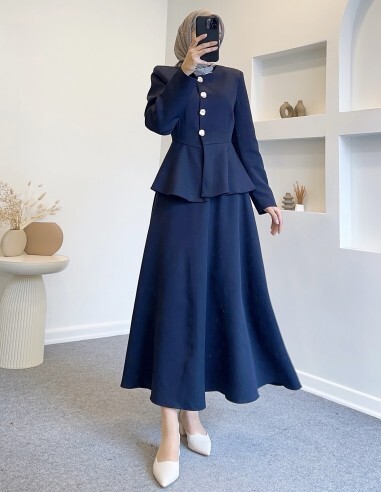 FOR YOU MODA - 4555-9M-3 سوت-نيلي 