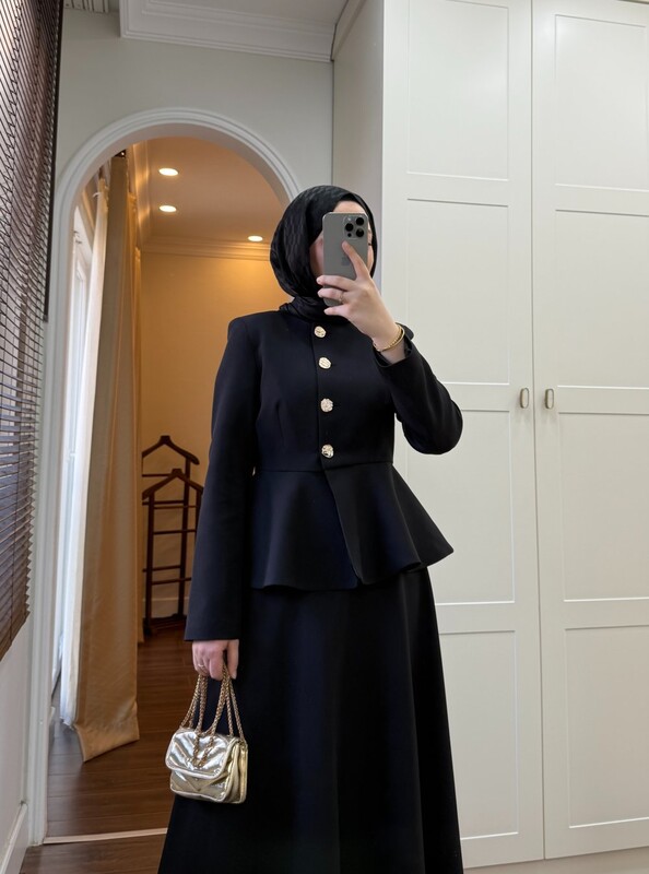 FOR YOU MODA - 4555-9M-1سوت -اسود 