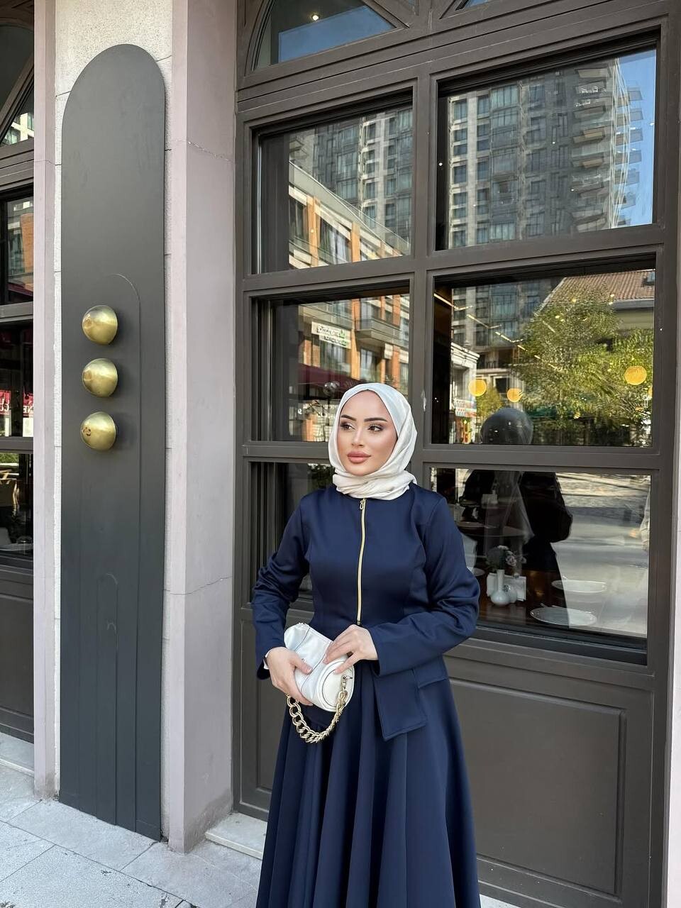 FOR YOU MODA - 4558-25F-3 طقم قطعتين - نيلي (1)