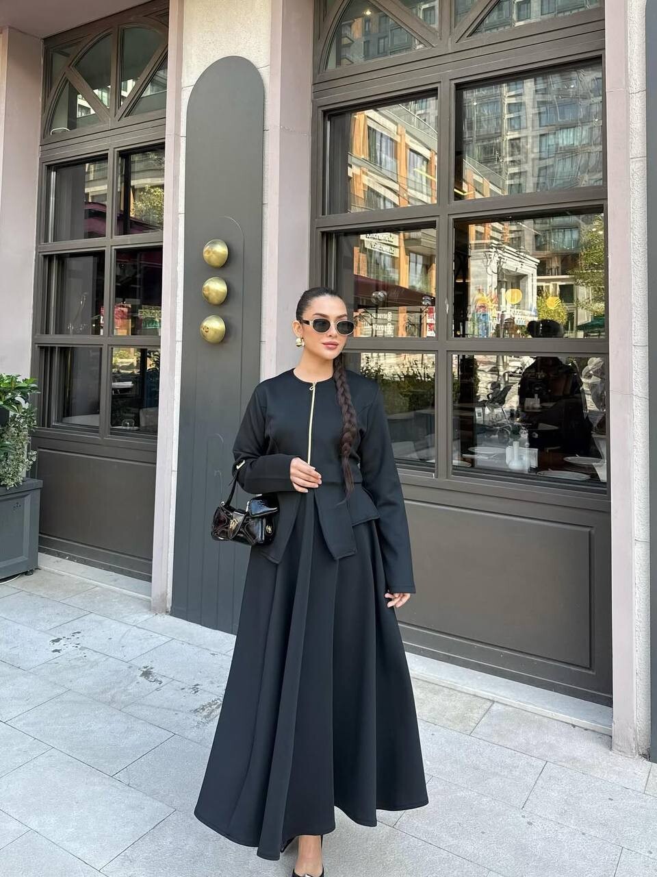 FOR YOU MODA - 4558-25F-1 طقم قطعتين - اسود