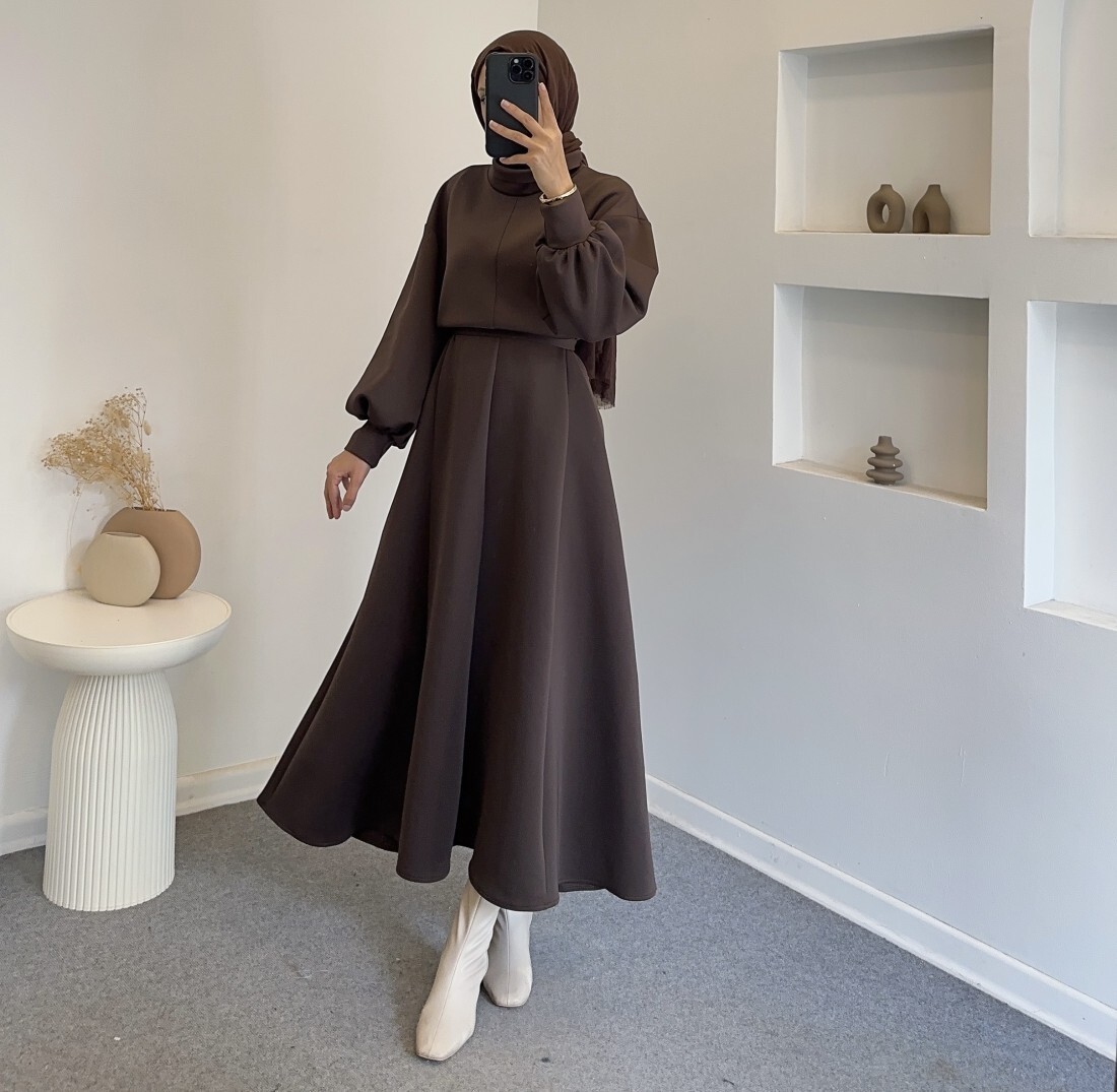 FOR YOU MODA - 4559-1A-4 فستان ساده - جوزي