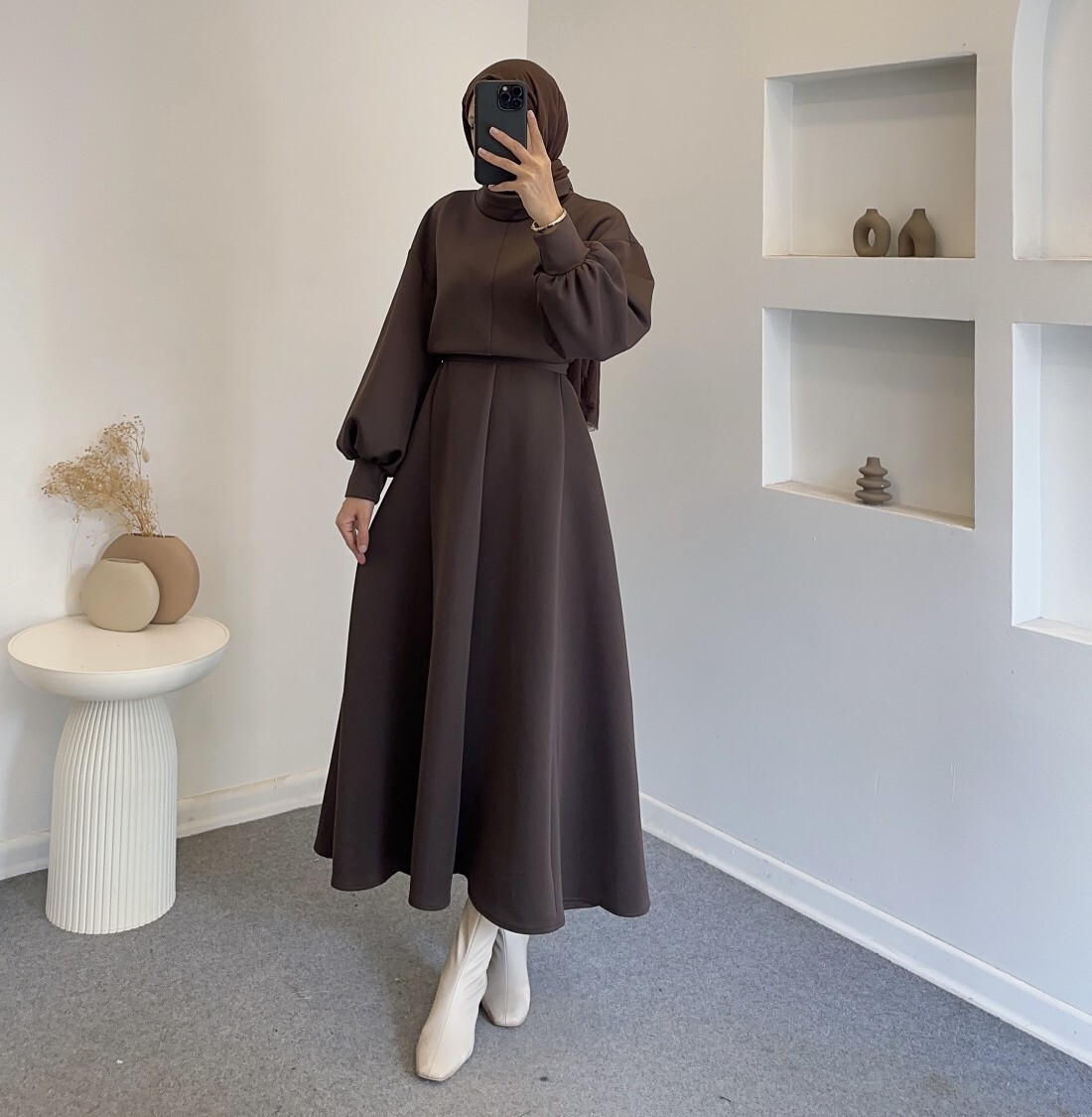 FOR YOU MODA - 4559-1A-4 فستان ساده - جوزي (1)