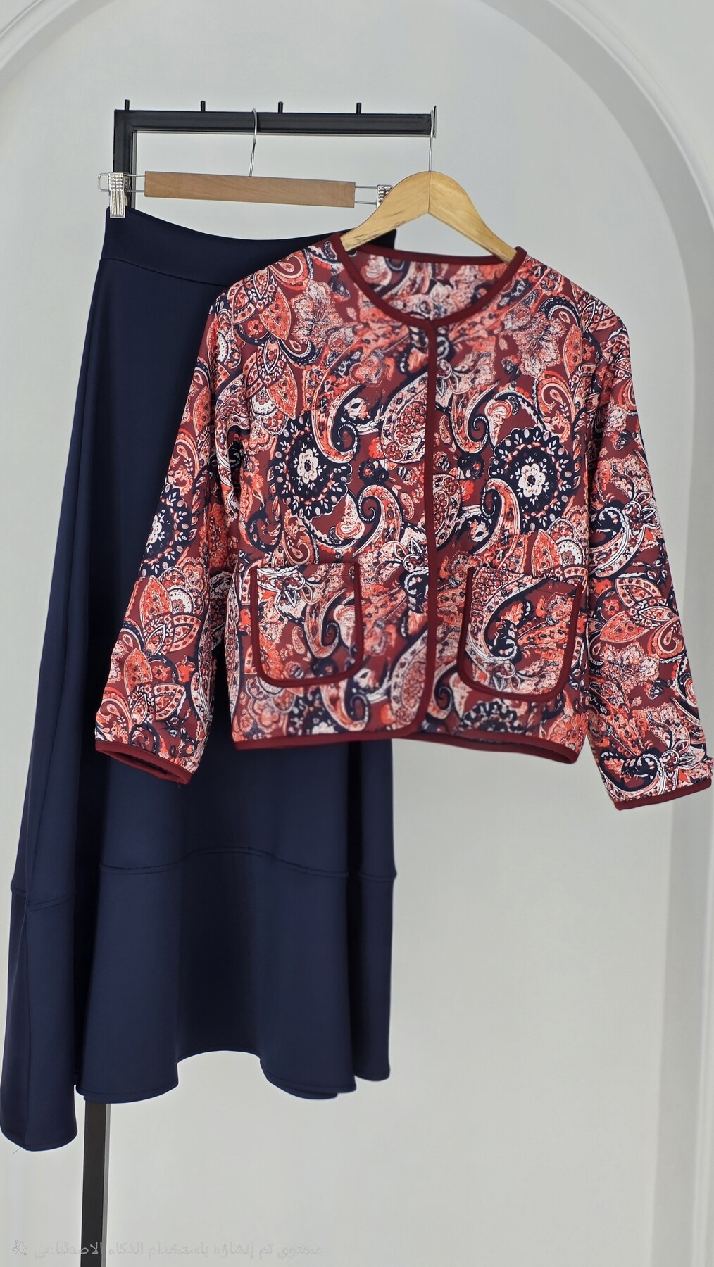 FOR YOU MODA - 4562-25J-3 طفم فطعتين - ماروني 