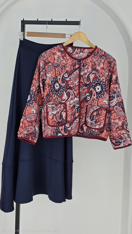 FOR YOU MODA - 4562-25J-3 طفم فطعتين - ماروني 