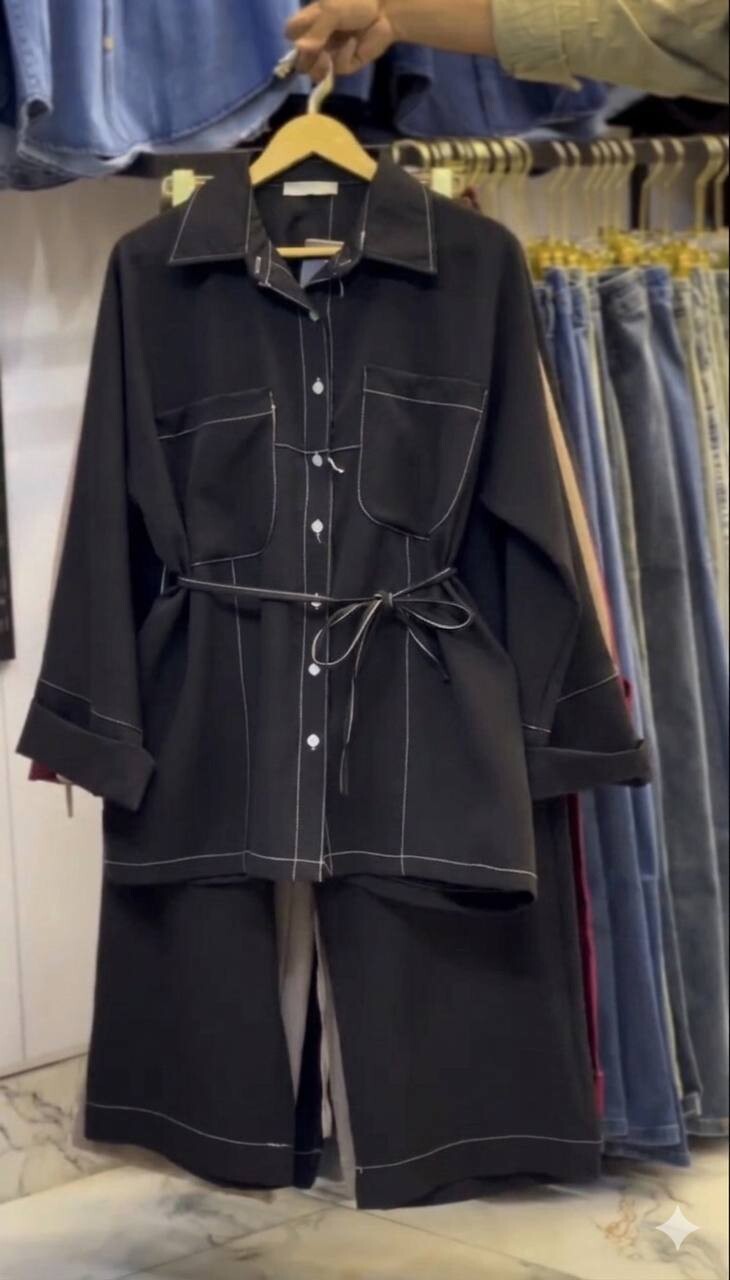 FOR YOU MODA - 4600-13O-1 سوت بنطرون - اسود