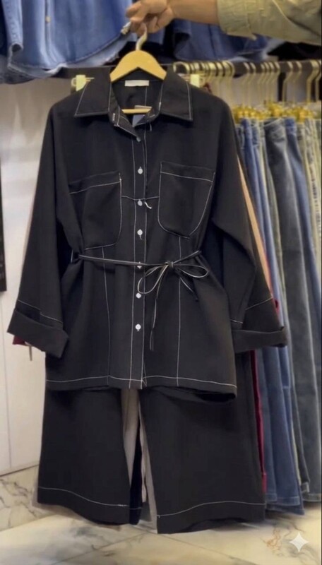 FOR YOU MODA - 4600-13O-1 سوت بنطرون - اسود