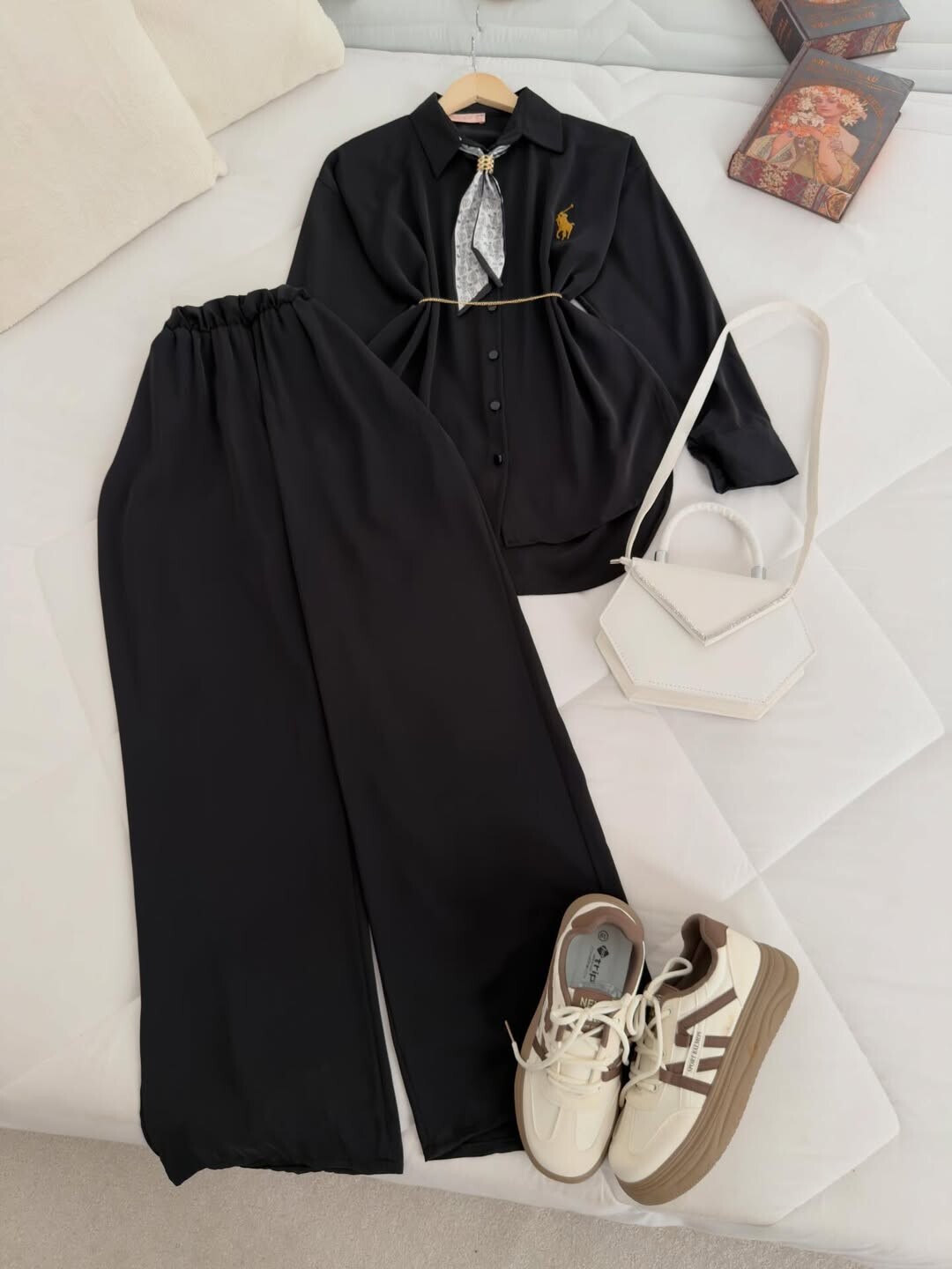 FOR YOU MODA - 4613-25N-1 سوت بنطرون -اسود