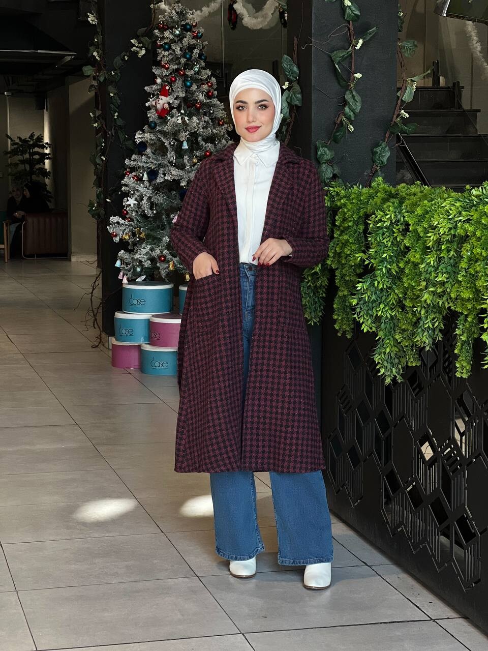 FOR YOU MODA - 4632-26V-2 كوت كاروهات ناعم ماروني