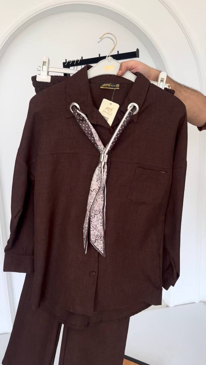 FOR YOU MODA - 4747-45G-4 سوت بنطرون-جوزي